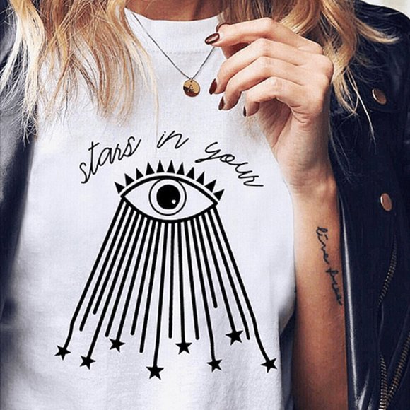 ✨👁️”Stars in your eyes” Tee - Women/Teenager - BNWT - Picture 1 of 4